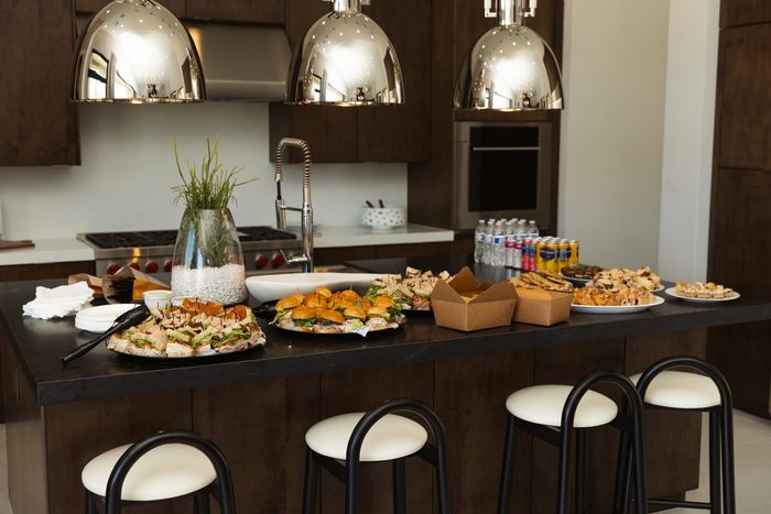 Light bites on the kitchen island