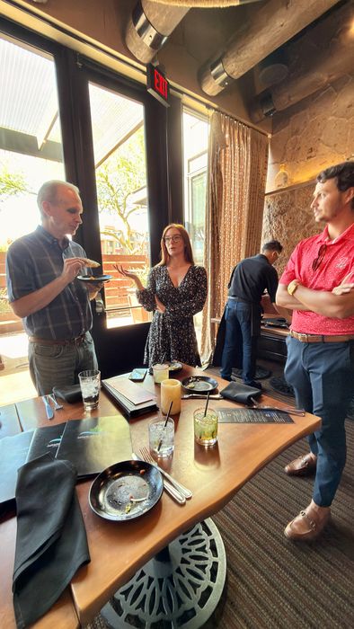 Conversation over cocktails