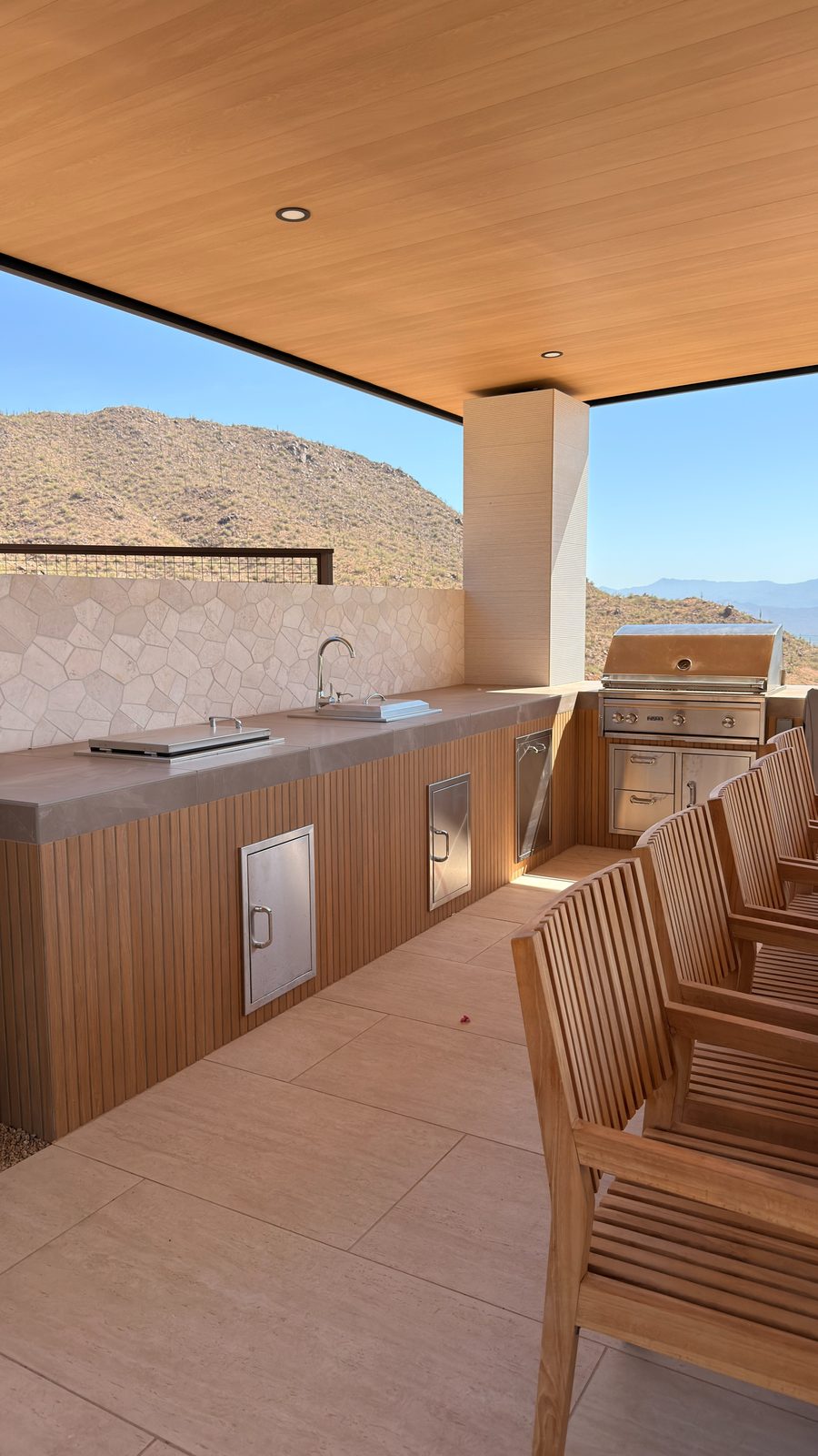 Outdoor Kitchen & Mountain View &mdash; landscape in Fountain Hills, AZ