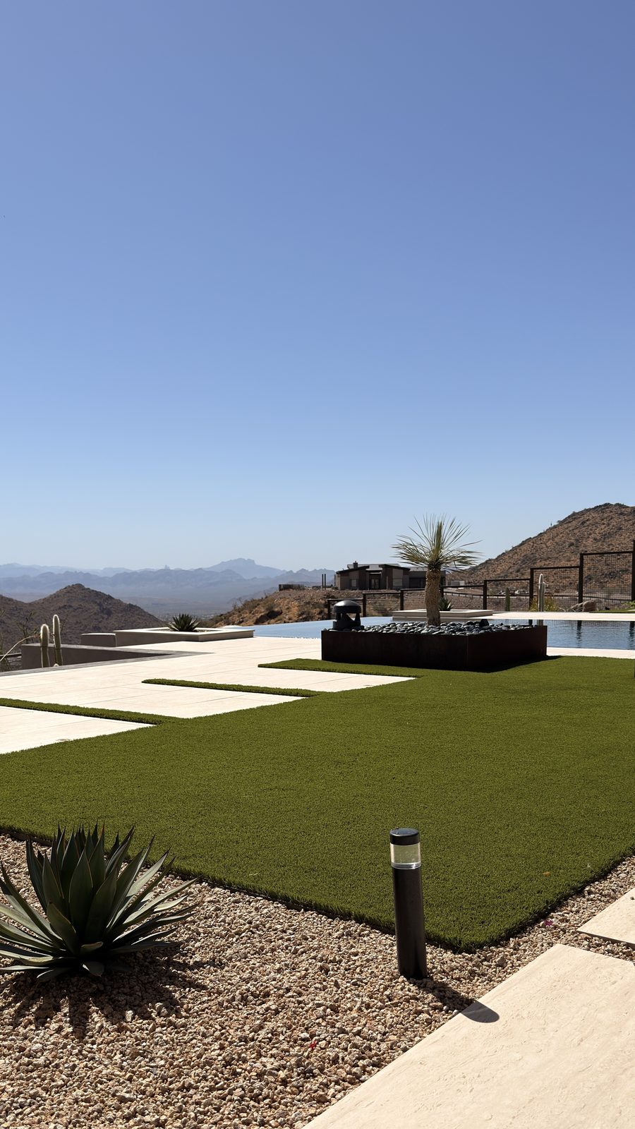 Turf Lawn & Agave &mdash; landscape in Fountain Hills, AZ