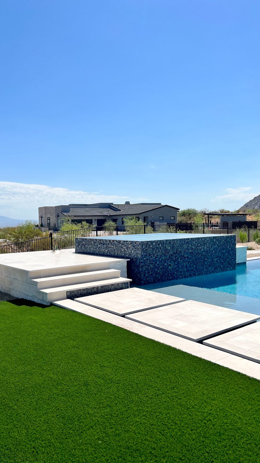 Spa Spillover & Turf &mdash; pool in Scottsdale, AZ
